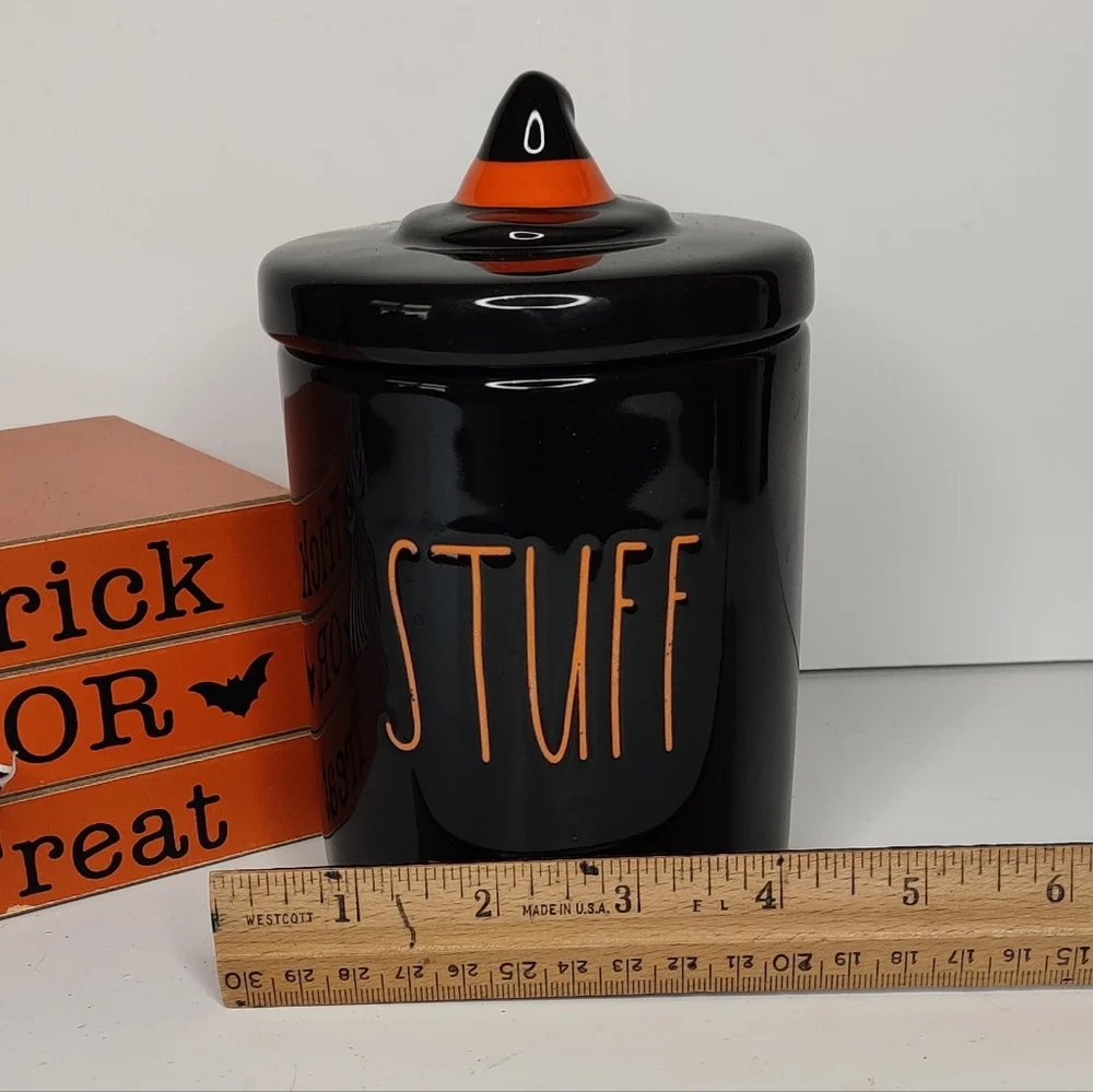Rae Dunn‎ Black Witch Hat Stuff Halloween Jar Canister